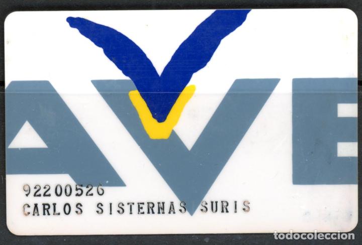 Coleccionismo Billetes de transporte: TARJETA DE PLASTICO AVE //S 43