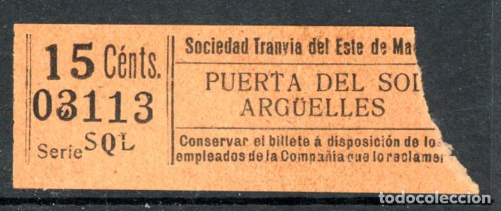 Coleccionismo Billetes de transporte: BILLETE DE TRANVIAS DE MADRID / AlbMadrid-4