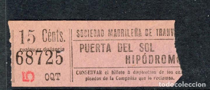 Coleccionismo Billetes de transporte: BILLETE DE TRANVIAS DE MADRID / AlbMadrid-4