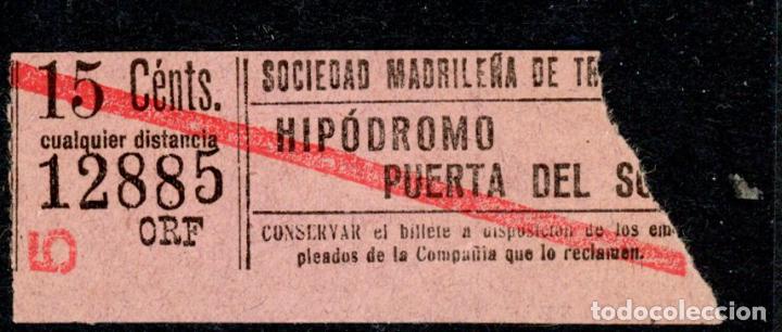 Coleccionismo Billetes de transporte: BILLETE DE TRANVIAS DE MADRID / AlbMadrid-4