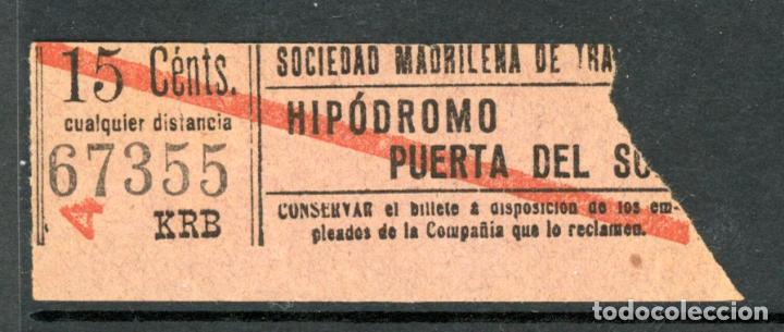 Coleccionismo Billetes de transporte: BILLETE DE TRANVIAS DE MADRID / AlbMadrid-4