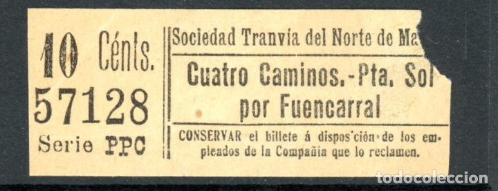 Coleccionismo Billetes de transporte: BILLETE DE TRANVIAS DE MADRID / AlbMadrid-4