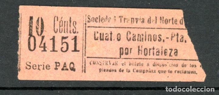 Coleccionismo Billetes de transporte: BILLETE DE TRANVIAS DE MADRID / AlbMadrid-4