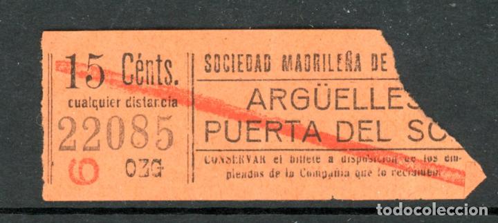 Coleccionismo Billetes de transporte: BILLETE DE TRANVIAS DE MADRID / AlbMadrid-4