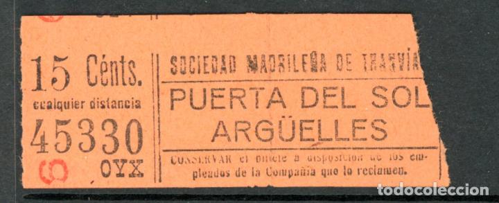 Coleccionismo Billetes de transporte: BILLETE DE TRANVIAS DE MADRID / AlbMadrid-4