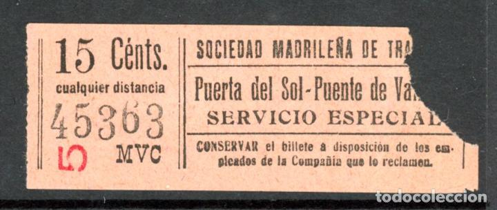 Coleccionismo Billetes de transporte: BILLETE DE TRANVIAS DE MADRID / AlbMadrid-4