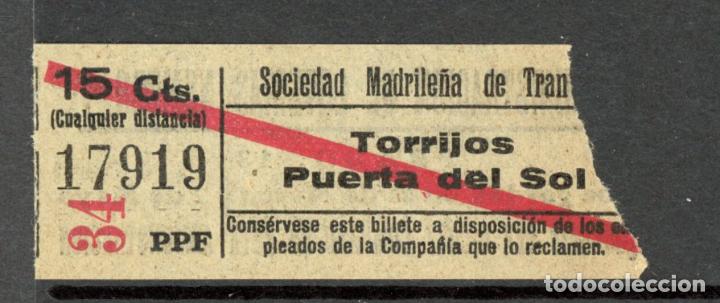 Coleccionismo Billetes de transporte: BILLETE DE TRANVIAS DE MADRID / AlbMadrid-4