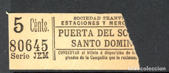Coleccionismo Billetes de transporte: BILLETE DE TRANVIAS DE MADRID / AlbMadrid-4