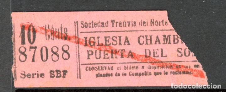 Coleccionismo Billetes de transporte: BILLETE DE TRANVIAS DE MADRID / AlbMadrid-4