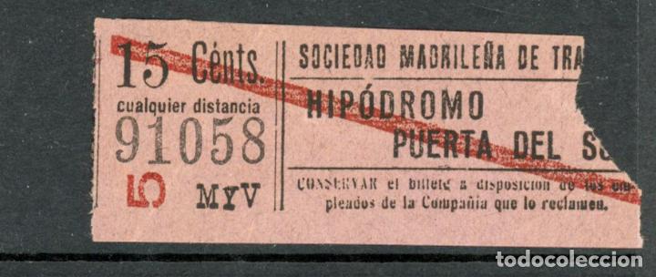 Coleccionismo Billetes de transporte: BILLETE DE TRANVIAS DE MADRID / AlbMadrid-4