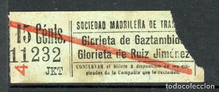 Coleccionismo Billetes de transporte: BILLETE DE TRANVIAS DE MADRID / AlbMadrid-4