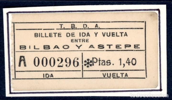 Sammeln von Fahrkarten: BILLETE DE TRANVIA de BILBAO, DURANGO, ARRATIA // ASTEPE // 10LG8