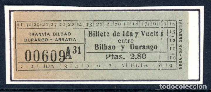 Sammeln von Fahrkarten: BILLETE DE TRANVIA de BILBAO, DURANGO, ARRATIA // 10LG8