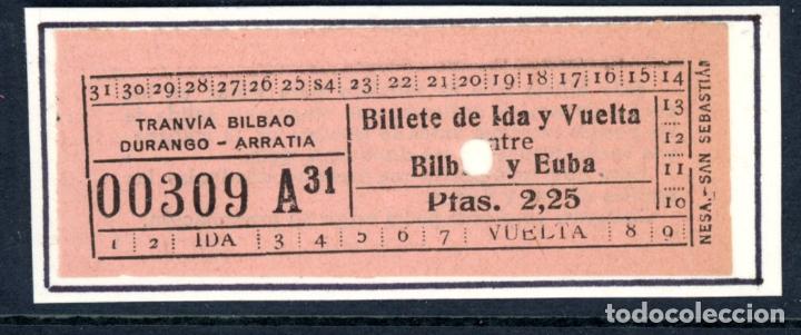 Sammeln von Fahrkarten: BILLETE DE TRANVIA de BILBAO, DURANGO, ARRATIA // EUBA // 10LG8