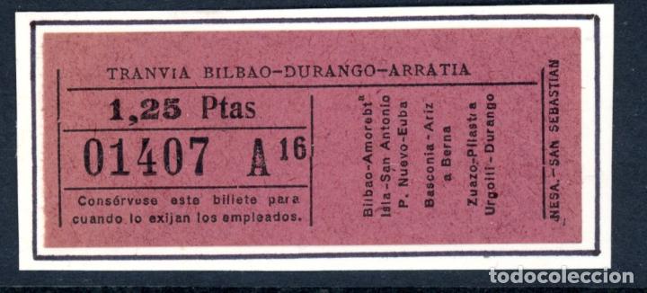 Sammeln von Fahrkarten: BILLETE DE TRANVIA de BILBAO, DURANGO, ARRATIA // 10LG8