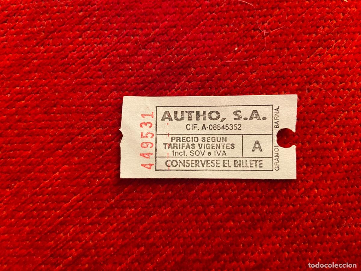 Sammeln von Fahrkarten: R24524 ENTRADA TICKET BILLETE BARCELONA AUTHO SA BUS AUTOBUS TREN TRANVIA