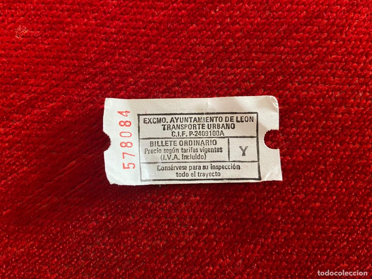 Coleccionismo Billetes de transporte: R24689 ENTRADA TICKET BILLETE AYUNTAMIENTO DE LEON TRANSPORTE URBANO BUS AUTOBUS