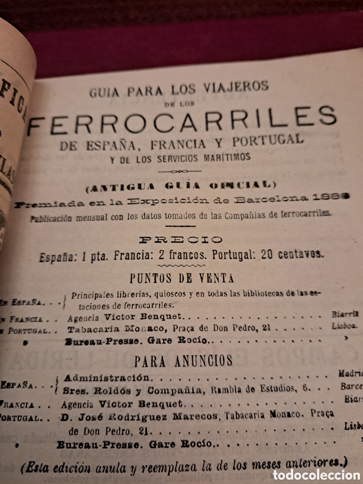 Collectables Transport Tickets: Antigua guia para los viajeros de los ferrocarriles