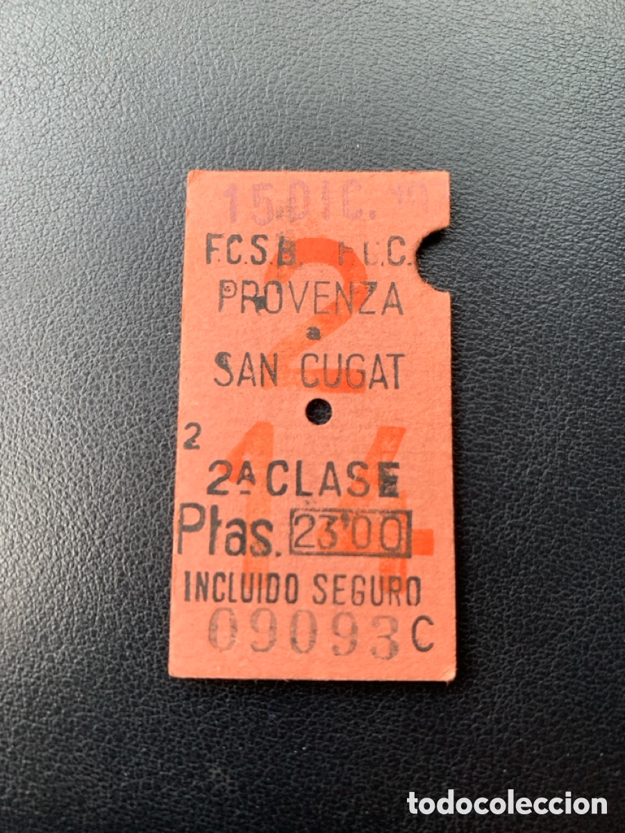 Sammeln von Fahrkarten: Provenza - San Cugat // 2&ordf; clase // FC Sarri&aacute; // 1971