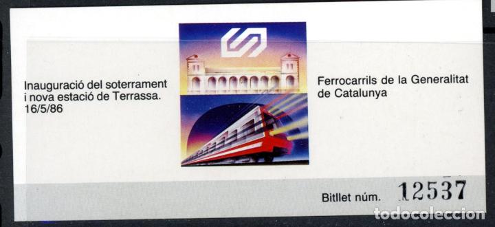 Coleccionismo Billetes de transporte: (F32/2) BILLETE DE FFCC DE GENERALITAT DE CAT. / CONMEMORATIVO 1986 // 2-34