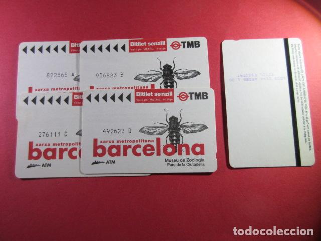 Collectables Transport Tickets: ref: DISCOT_01 - 4 TARJETA - COLECCI&Oacute;N MAGNETICA DISE&Ntilde;O COTIDIANO BARCELONA - LEER INTERIOR