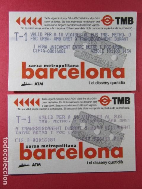 Sammeln von Fahrkarten: ref: DISCOT_01 - 2 TARJETA - COLECCI&Oacute;N MAGNETICA DISE&Ntilde;O COTIDIANO BARCELONA - LEER INTERIOR