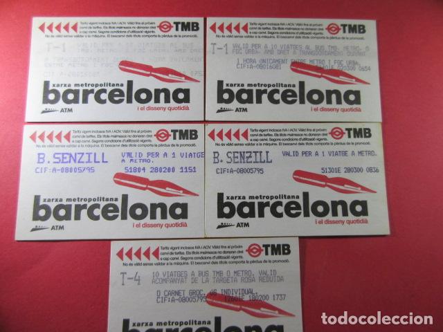 Sammeln von Fahrkarten: ref: DISCOT_01 - 5 TARJETA - COLECCI&Oacute;N MAGNETICA DISE&Ntilde;O COTIDIANO BARCELONA - LEER INTERIOR