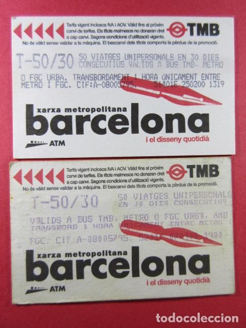 Sammeln von Fahrkarten: ref: DISCOT_01 - 2 TARJETA - COLECCI&Oacute;N MAGNETICA DISE&Ntilde;O COTIDIANO BARCELONA - LEER INTERIOR