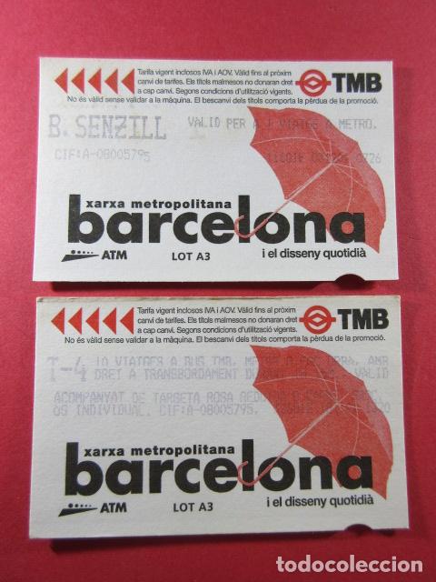 Sammeln von Fahrkarten: ref: DISCOT_01 - 2 TARJETA - COLECCI&Oacute;N MAGNETICA DISE&Ntilde;O COTIDIANO BARCELONA - LEER INTERIOR