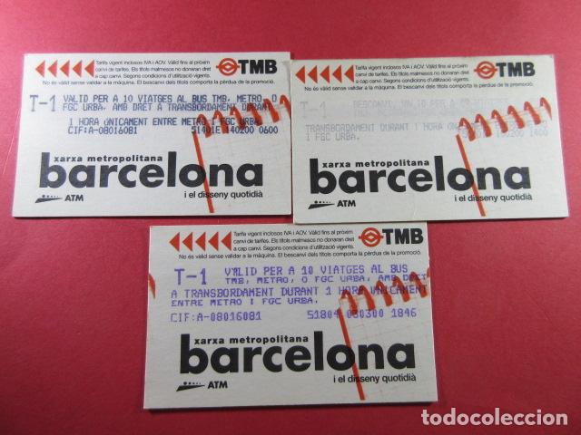 Sammeln von Fahrkarten: ref: DISCOT_01 - 3 TARJETA - COLECCI&Oacute;N MAGNETICA DISE&Ntilde;O COTIDIANO BARCELONA - LEER INTERIOR
