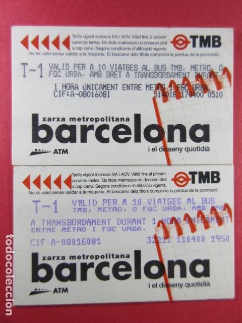 Sammeln von Fahrkarten: ref: DISCOT_01 - 2 TARJETA - COLECCI&Oacute;N MAGNETICA DISE&Ntilde;O COTIDIANO BARCELONA - LEER INTERIOR