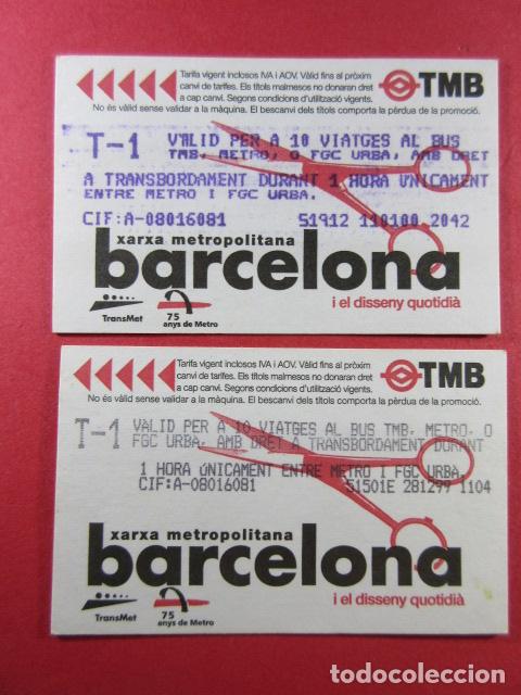 Sammeln von Fahrkarten: ref: DISCOT_01 - 2 TARJETA - COLECCI&Oacute;N MAGNETICA DISE&Ntilde;O COTIDIANO BARCELONA - LEER INTERIOR