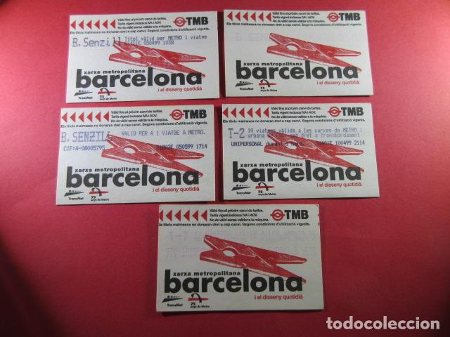 Sammeln von Fahrkarten: ref: DISCOT_01 - 5 TARJETA - COLECCI&Oacute;N MAGNETICA DISE&Ntilde;O COTIDIANO BARCELONA - LEER INTERIOR