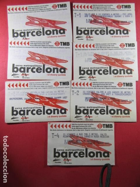 Sammeln von Fahrkarten: ref: DISCOT_01 - 7 TARJETA - COLECCI&Oacute;N MAGNETICA DISE&Ntilde;O COTIDIANO BARCELONA - LEER INTERIOR