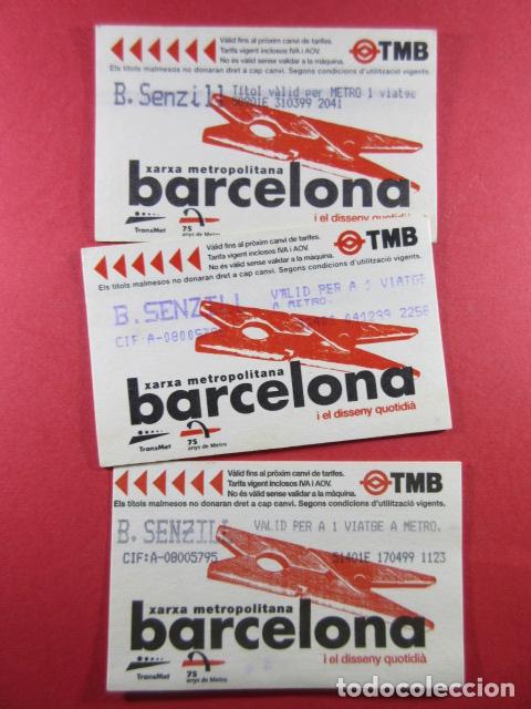 Sammeln von Fahrkarten: ref: DISCOT_01 - 3 TARJETA - COLECCI&Oacute;N MAGNETICA DISE&Ntilde;O COTIDIANO BARCELONA - LEER INTERIOR
