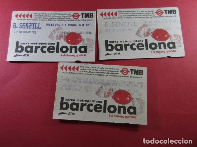 Sammeln von Fahrkarten: ref: DISCOT_01 - 3 TARJETA - COLECCI&Oacute;N MAGNETICA DISE&Ntilde;O COTIDIANO BARCELONA - LEER INTERIOR
