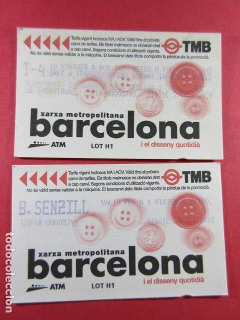 Collectionnisme Billets de transport: ref: DISCOT_01 - 2 TARJETA - COLECCI&Oacute;N MAGNETICA DISE&Ntilde;O COTIDIANO BARCELONA - LEER INTERIOR