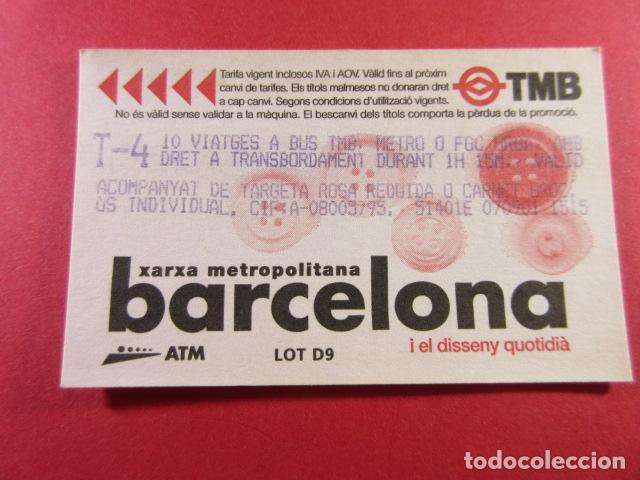 Collectionnisme Billets de transport: ref: DISCOT_01 - 1 TARJETA - COLECCI&Oacute;N MAGNETICA DISE&Ntilde;O COTIDIANO BARCELONA - LEER INTERIOR