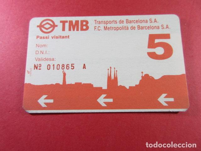 Coleccionismo Billetes de transporte: ref: TARMAGTBM - 1 TARJETA VER - COLECCI&Oacute;N MAGNETICA BARCELONA - LEER INTERIOR
