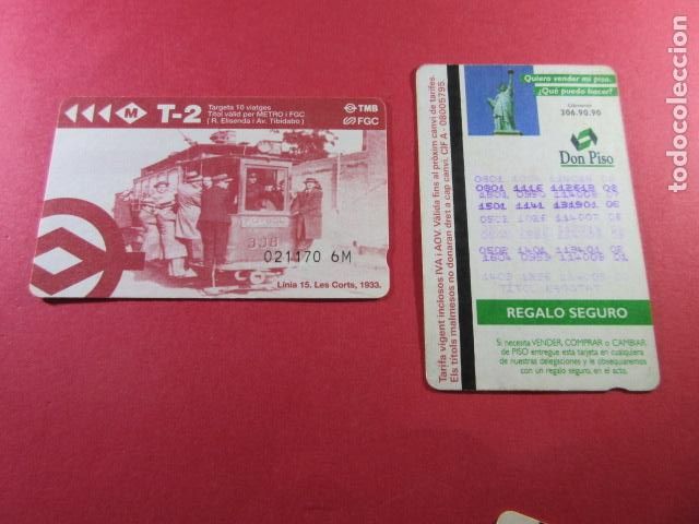 Coleccionismo Billetes de transporte: ref: TARMAGTBM - 1 TARJETA T-2 VER SERIES DIFERENTES - COLECCI&Oacute;N MAGNETICA BARCELONA - LEER INTERIOR