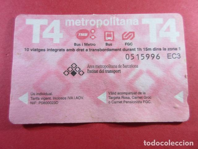 Coleccionismo Billetes de transporte: REF: TARMAGROS - 1 TARJETA ROSA VER SERIES Y TEXTOS DI COLECCI&Oacute;N MAGNETICA BARCELONA - LEER INTERIOR