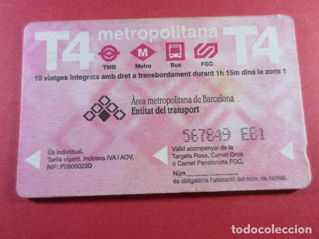 Coleccionismo Billetes de transporte: REF: TARMAGROS - 1 TARJETA ROSA VER SERIES Y TEXTOS DI COLECCI&Oacute;N MAGNETICA BARCELONA - LEER INTERIOR