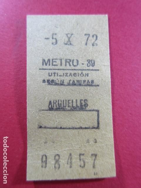 Collectionnisme Billets de transport: BILLETE METRO MADRID ARGUELLES - 39