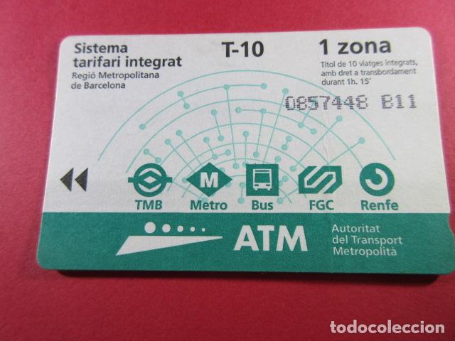 Collectables Transport Tickets: ref: TARMAGATM -1 TARJETA T-10 1 ZONA B11 - COL. MAGNETICA BARCELONA LEER INTERIOR