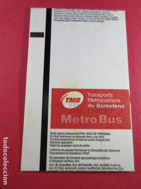 Collectables Transport Tickets: ref: TARMAGATM -1 TARJETA BILLETE SENZILL SERIE LOT U2 COL. MAGNETICA ATM BARCELONA LEER INTERIOR
