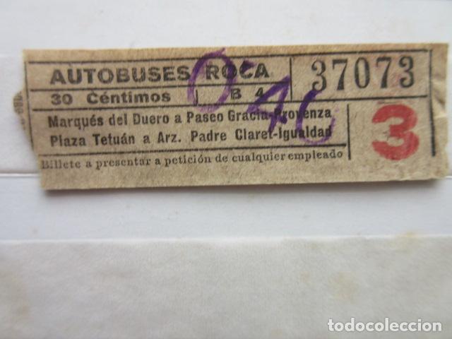Collectionnisme Billets de transport: BILLETE CAPICUA 37073 AUTOBUSES ROCA BARCELONA CON SELLO SOBRECARGA