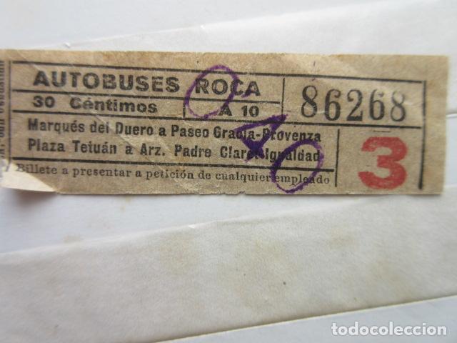 Collectionnisme Billets de transport: BILLETE CAPICUA 86268 AUTOBUSES ROCA BARCELONA CON SELLO SOBRECARGA