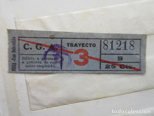 Coleccionismo Billetes de transporte: 1 BILLETE CAPICUA 81218 AUTOBUSES CGA COMPA&Ntilde;IA GENERAL AUTOBUSESD Y SELLO TB TRANVIAS BARCELONA