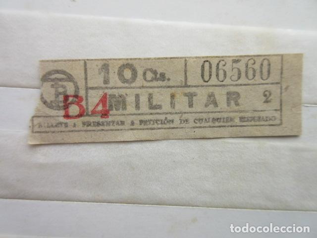 Coleccionismo Billetes de transporte: 1 BILLETE CAPICUA 06560 MILITAR TRANVIAS DE BARCELONA