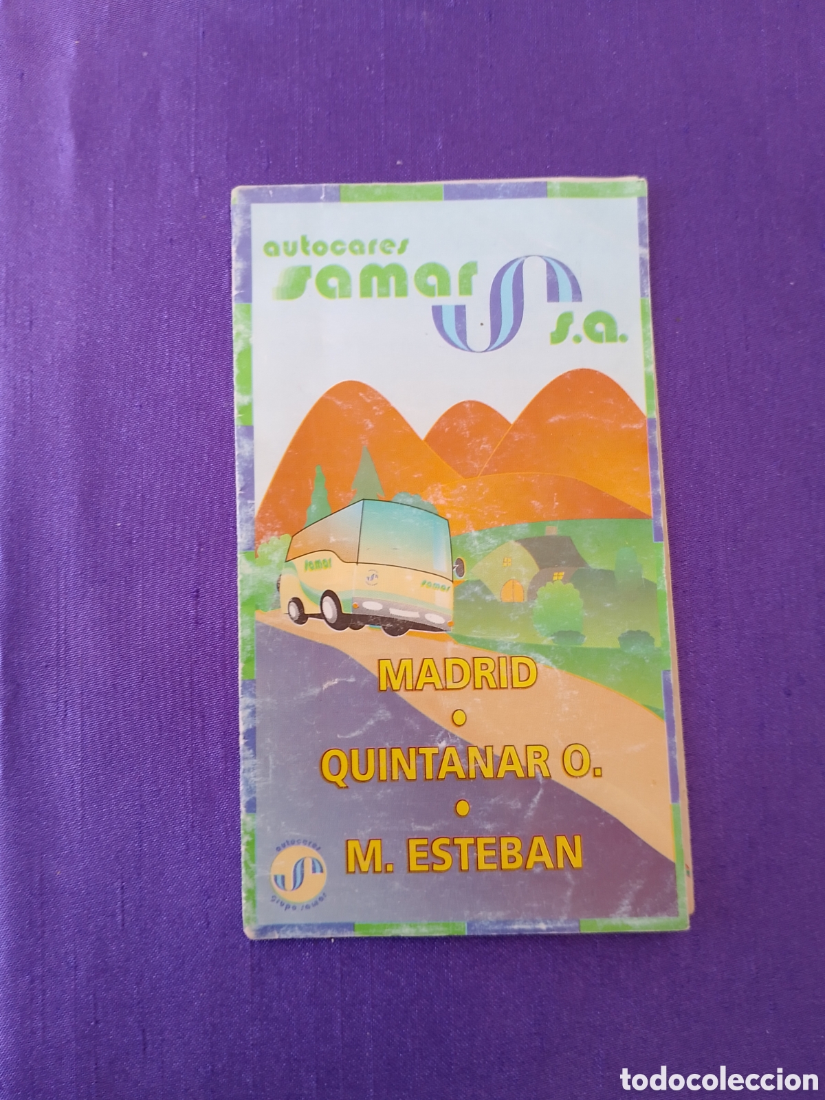 Collectionnisme Billets de transport: Folleto horario autobuses SAMAR 2001.